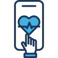 Biomedical telemedicine icon